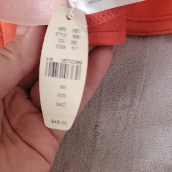 Victoria's Secret Vibrant Coral and Red Bra 32C - Picture 5 of 8